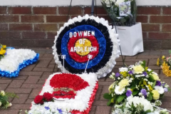 Flowers sent from us for Alberts funeral.
